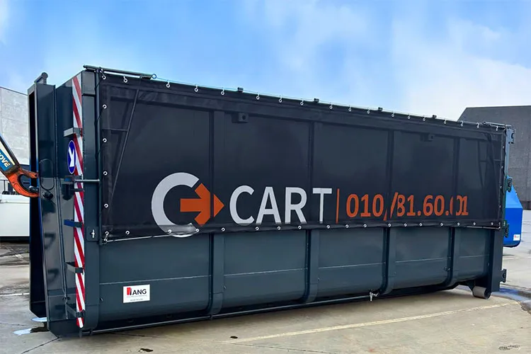 Container de location CART déposé sur un chantier